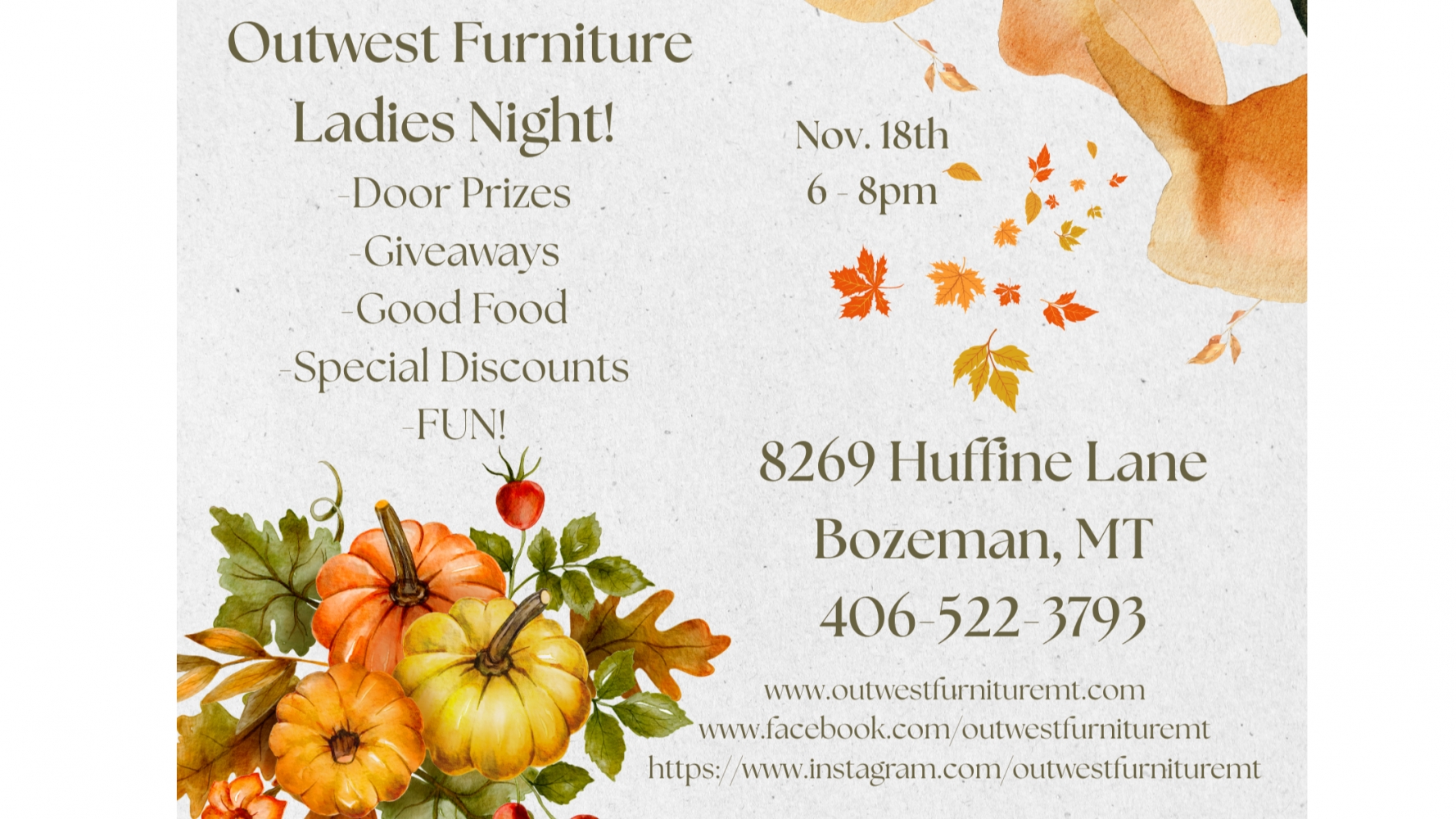 Ladies Night at Outwest Furniture!!!
