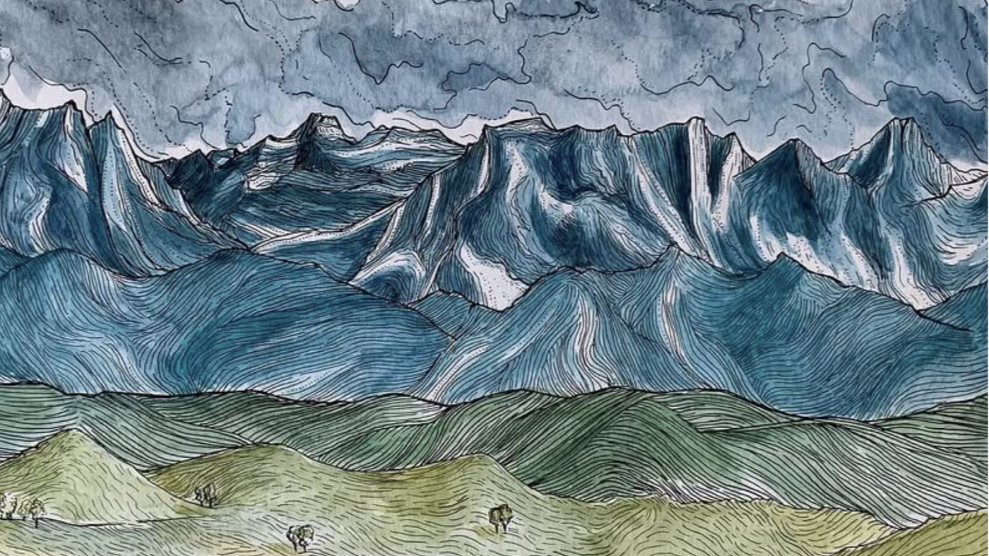 Layered Mountain Watercolor Workshop