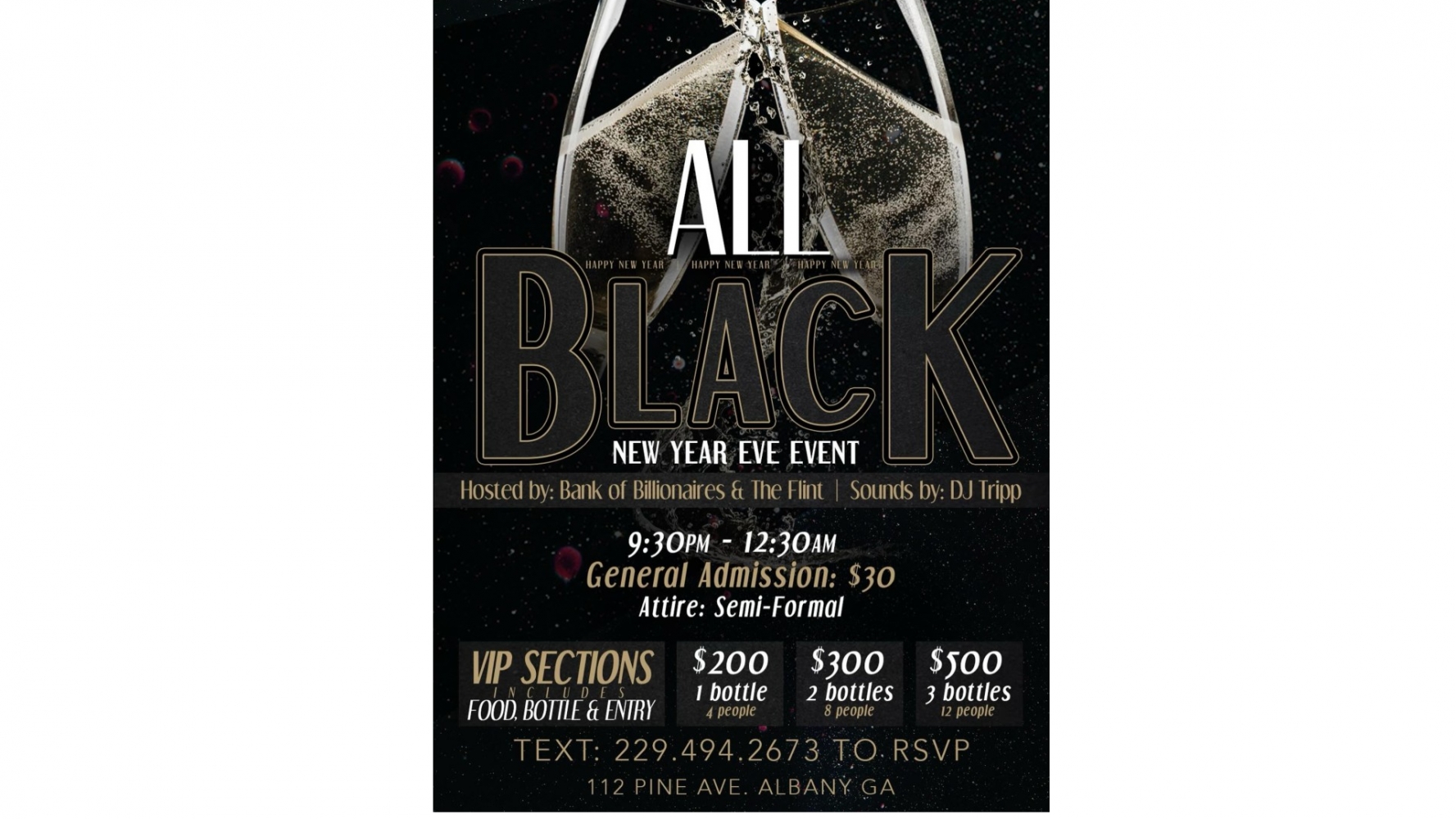 All Black New Year's Event