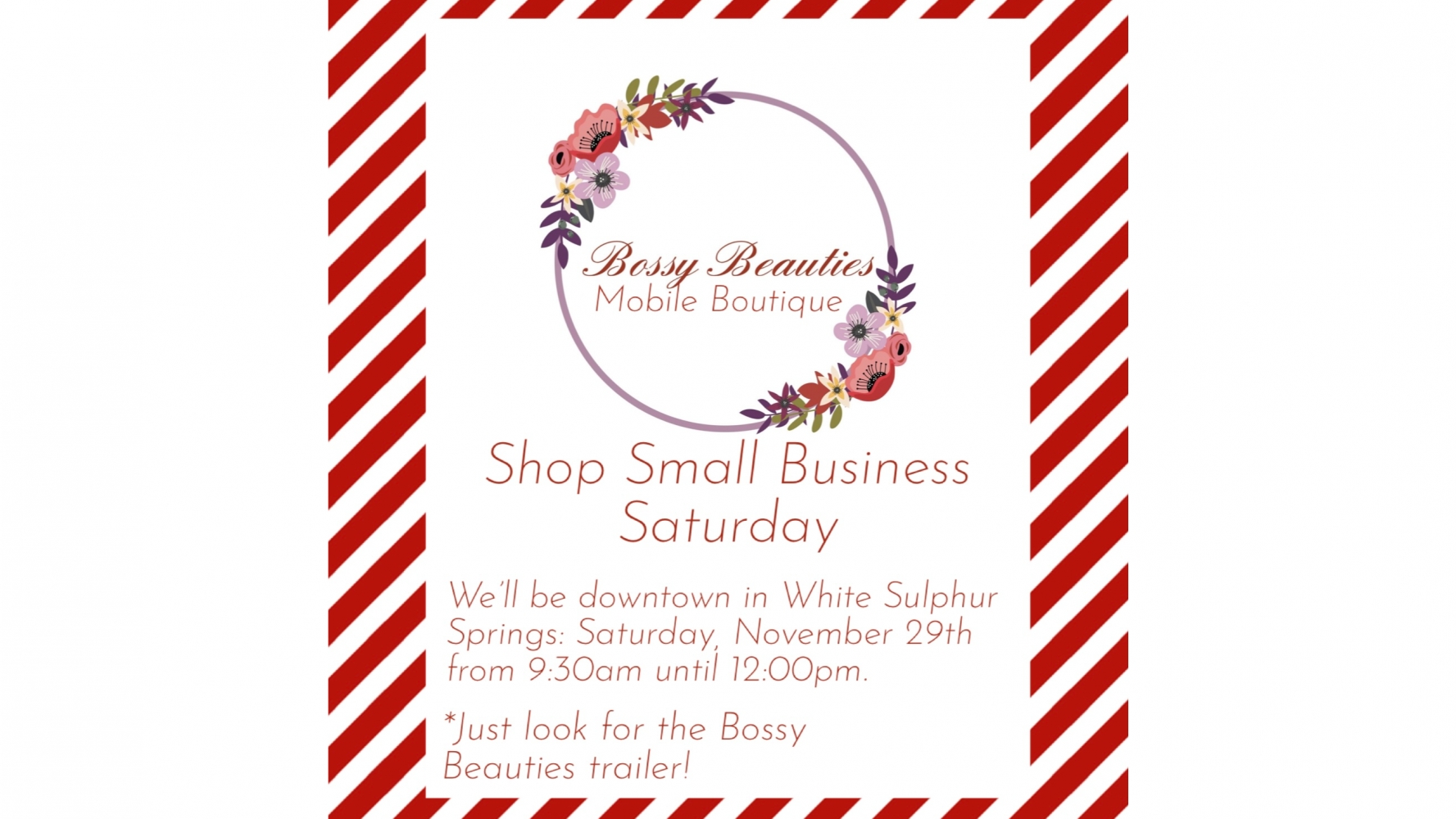 Shop Small Business Saturday with Bossy Beauties Mobile Boutique 