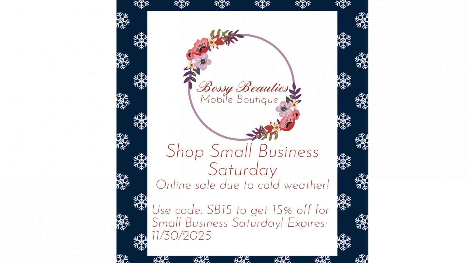 Shop Small Business Saturday with Bossy Beauties Mobile Boutique 