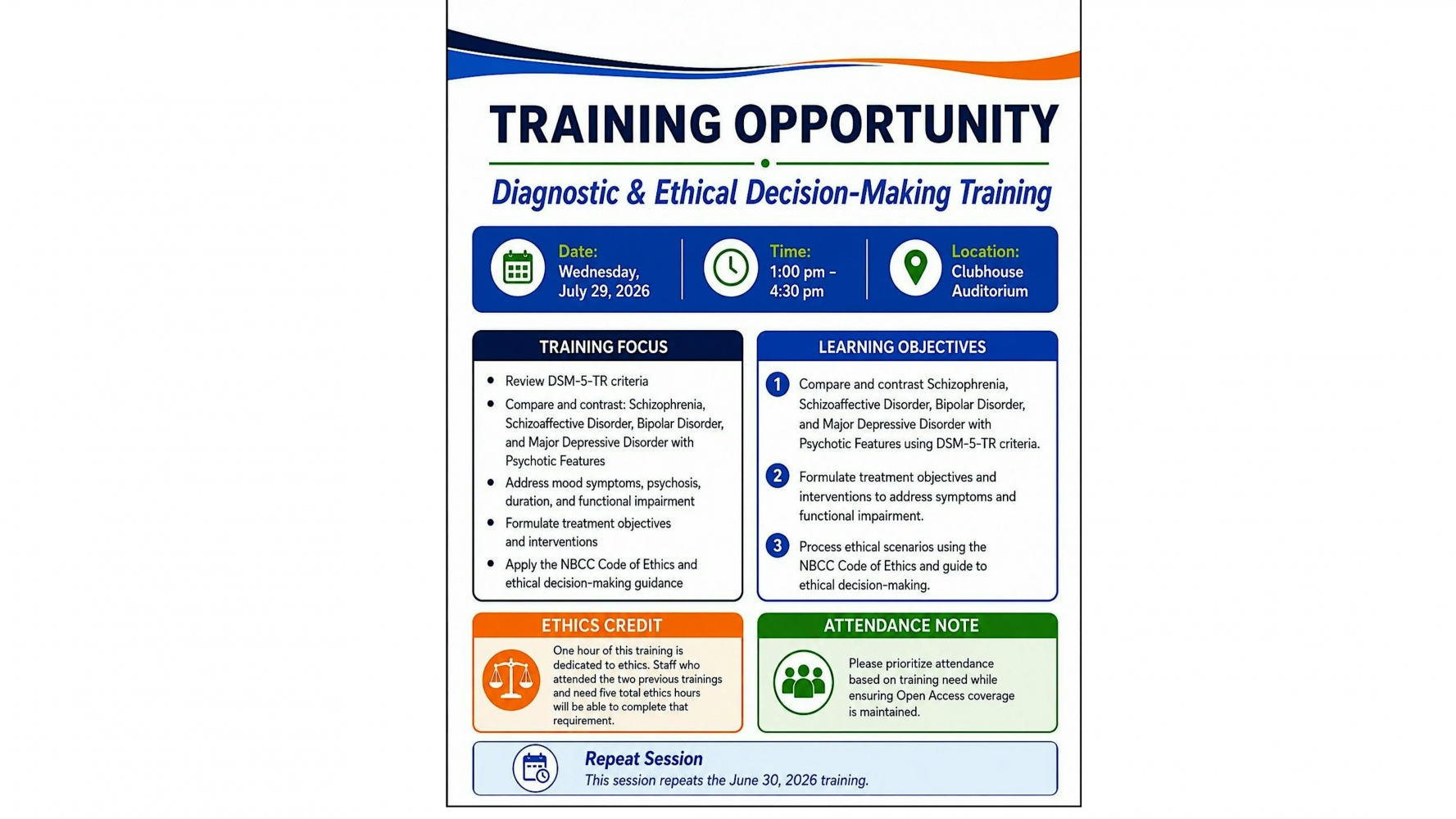 Diagnostic & Ethical Decision-Making Training