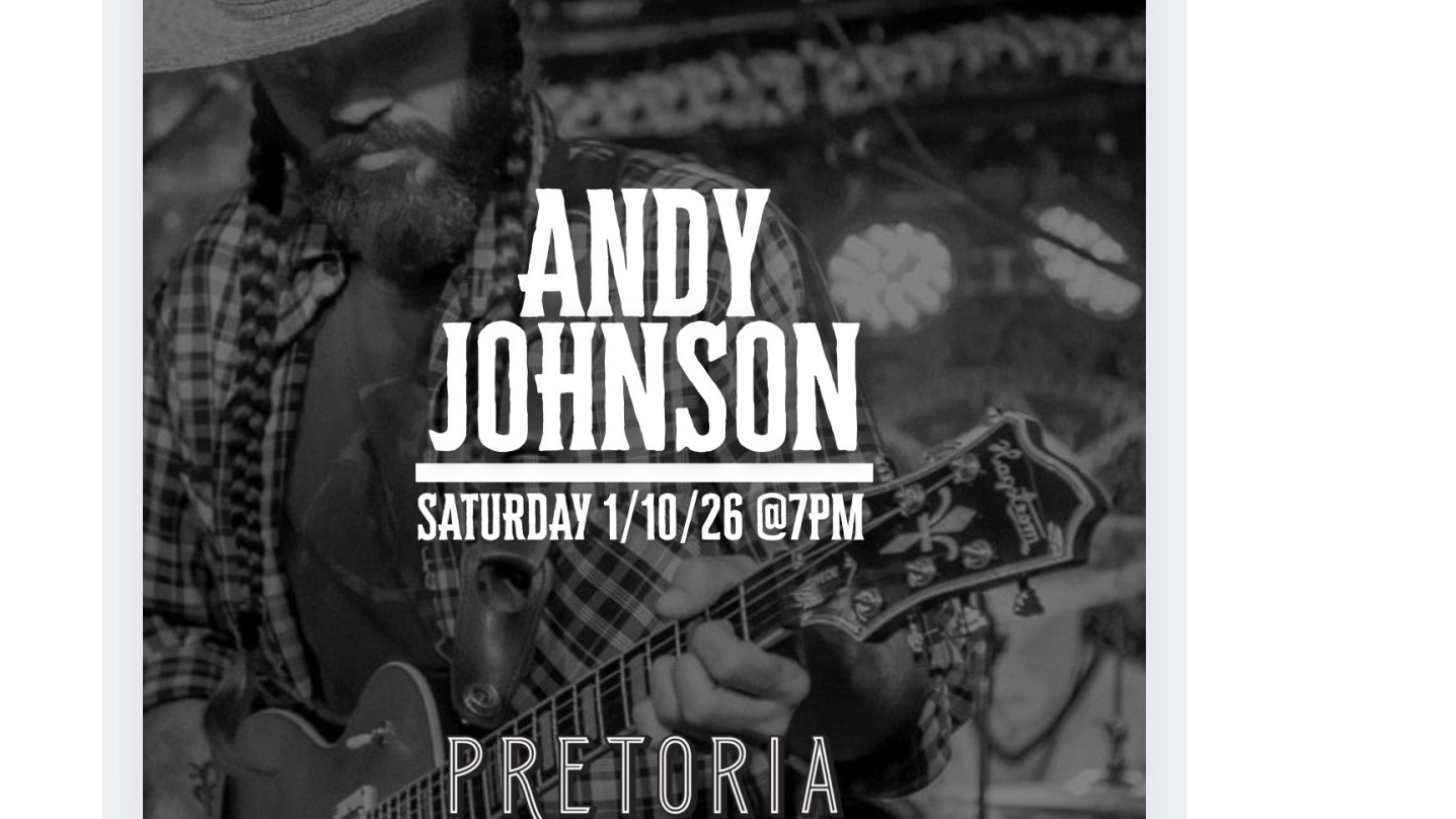 Andy Johnson Live at Pretoria Fields