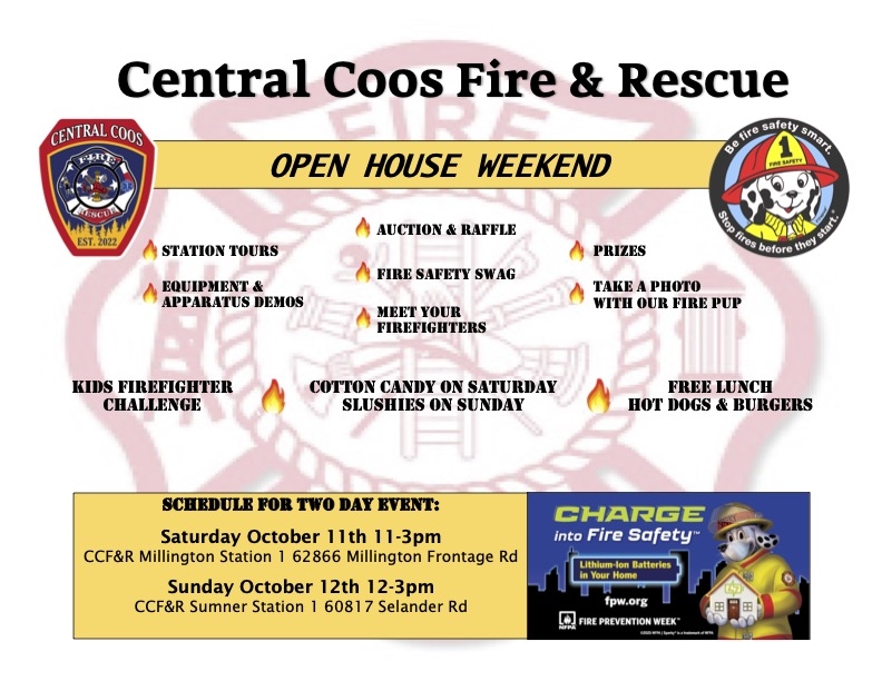 Central Coos Fire & Rescue Open House Weekend (Millington Station)