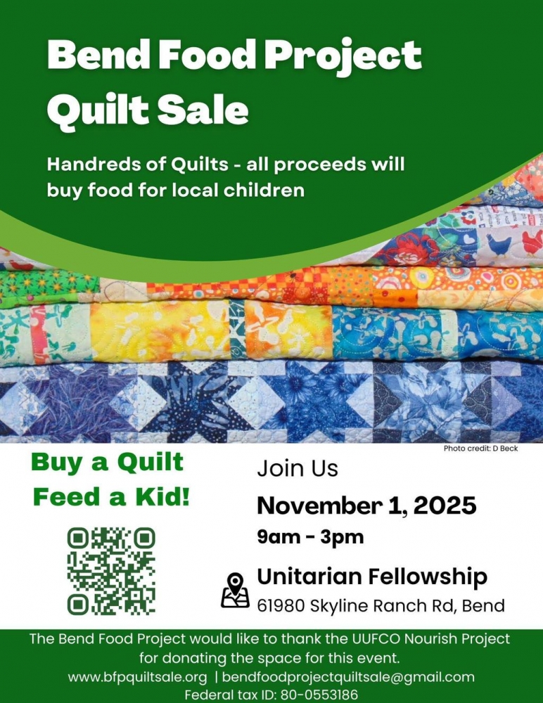Bend Food Project Annual quilt sale Benefit