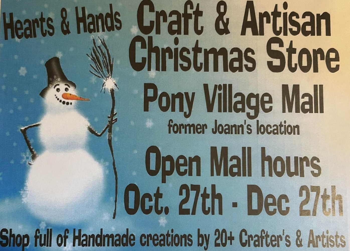 Hearts and Hands Craft& Artisan Christmas Store