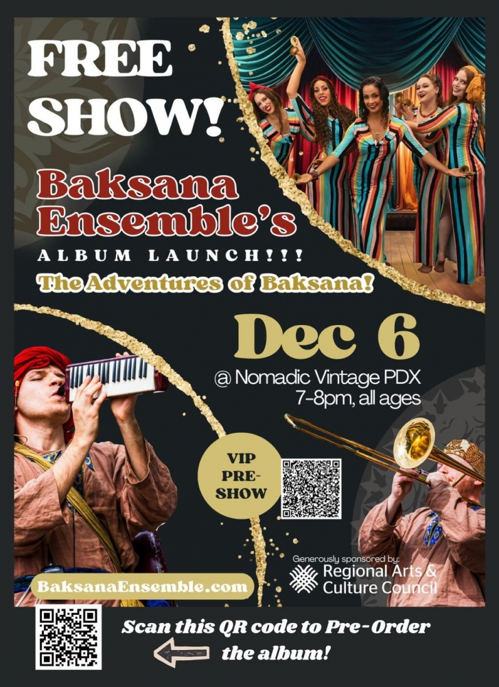 The Adventures of Baksana Album Release Party - FREE EVENT - Live music & dance\, all-ages welcome