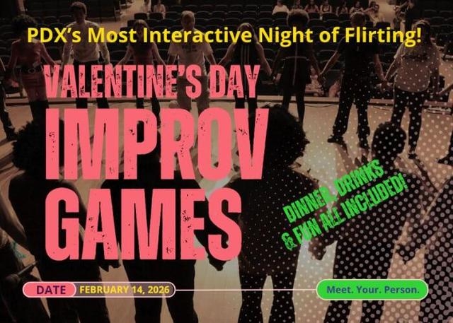 Valentine's Day Improv Games | Dinner\, Drinks\, Flirting & Fun