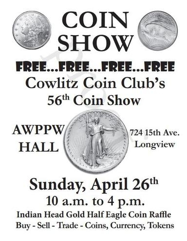 56th Cowlitz Coin Club Coin Show