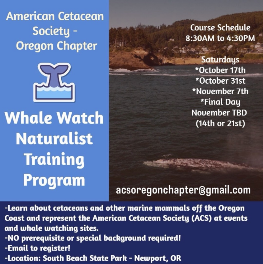 American Cetacean Society - Oregon Chapter: Whale Watch Naturalist Training Program