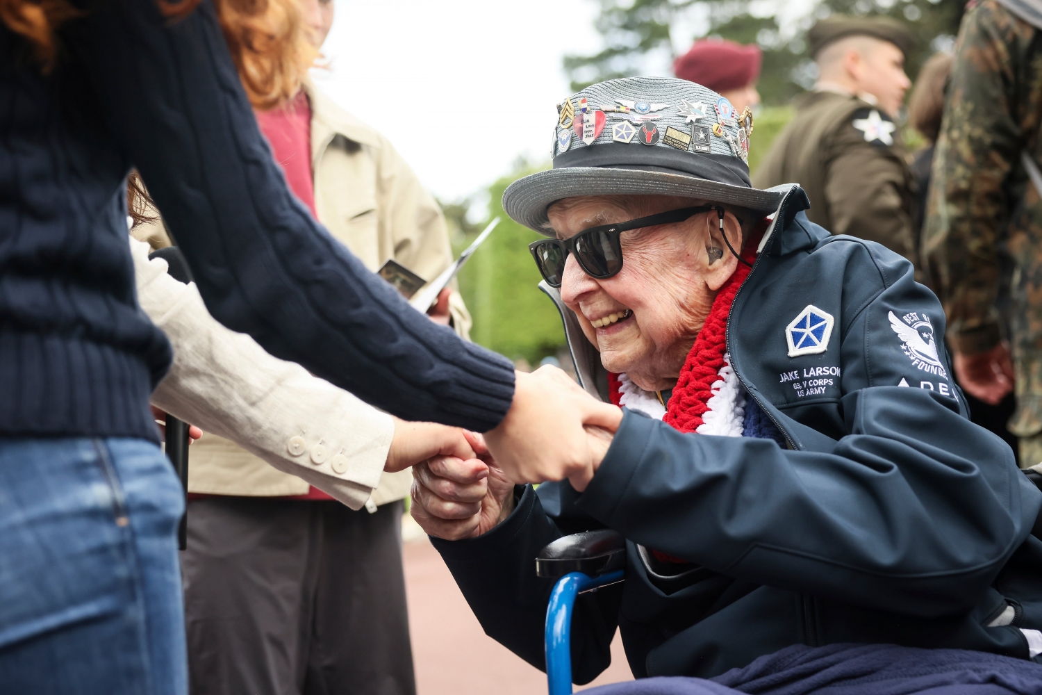 Jake Larson, a WWII veteran who became a TikTok star as ‘Papa Jake’, has died at 102