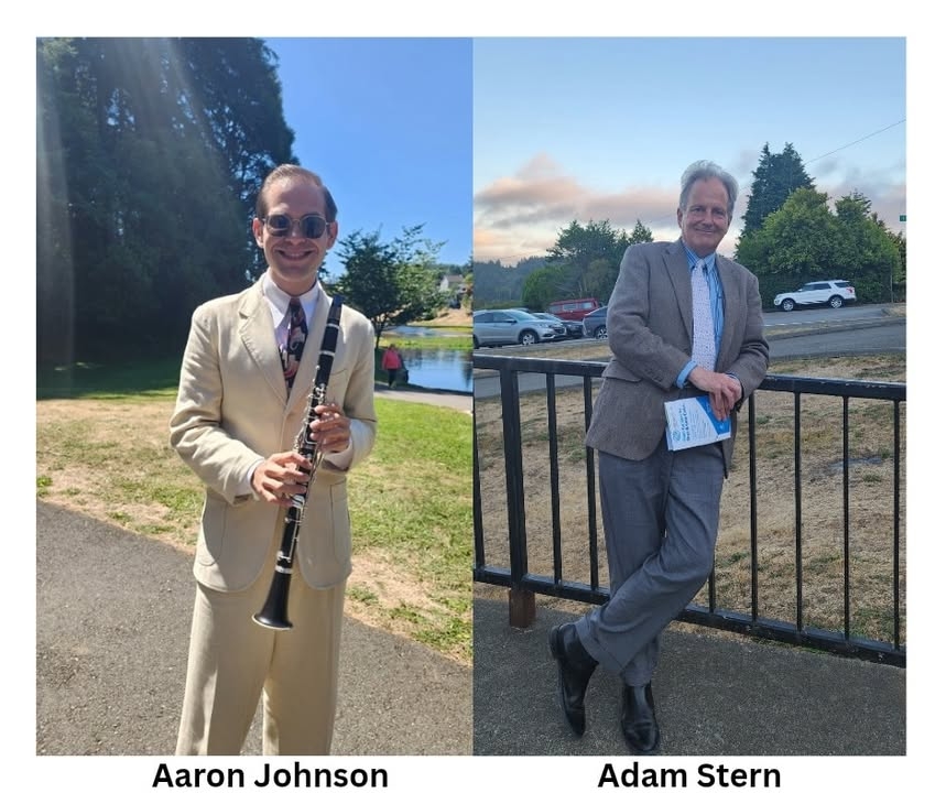 Hello Music Lovers! We continue the 47th Annual Oregon Coast Music Festival with a FREE interactive preview of the Pops concerts today at 12pm at Umpqua Hall 109, Southwestern Oregon Community College.
Meet Associate Conductor, Adam Stern, and Soloist Aaron Johnson.
Aaron Johnson is a saxophonist, clarinetist, flutist, and writer based in New York City. Johnson grew up in Coos Bay and was mentored by several outstanding local musicians.
We hope to see everyone today to learn more about what will come at tomorrow night's Pop's concert!