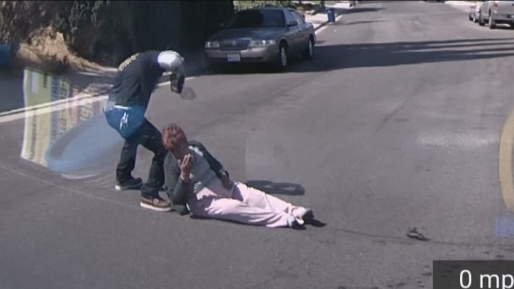 Caught on camera | Plumber's quick action saves grandmother from bee swarm in California