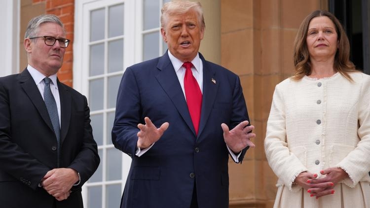 Britain's prime minister presses Trump on 'desperate' situation in Gaza during meeting in Scotland