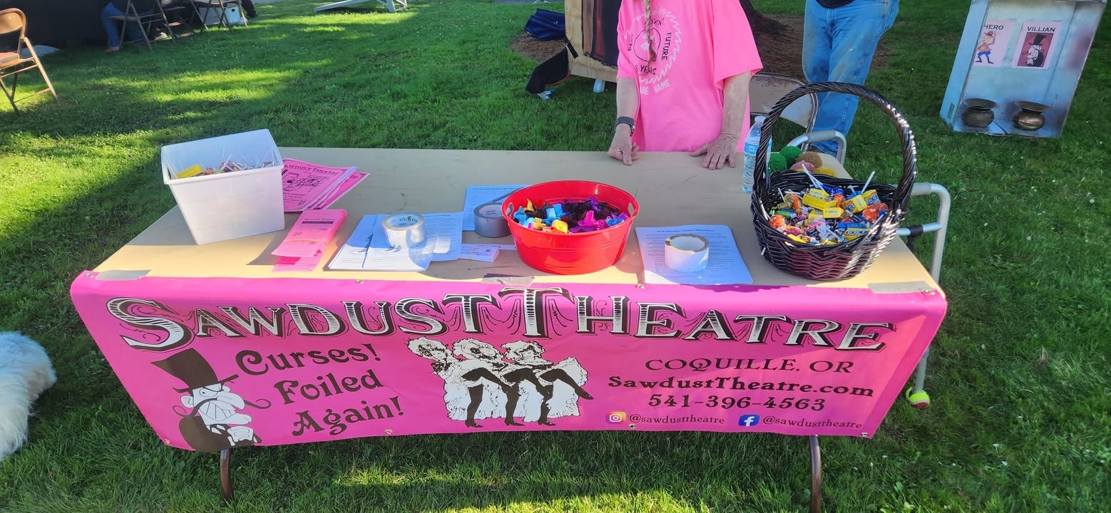 Catch us at the National Night Out in Coquelle at the community building 😉Photos from The Sawdust Theatre's post