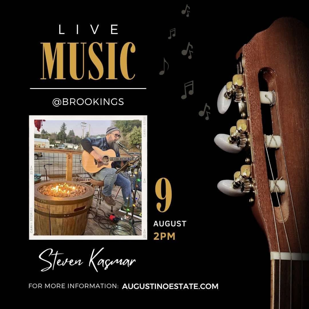 Augustino Estate & VineyardSaturday plans? We’ve got a soundtrack for that. 🎸 Join us in Brookings this Saturday as Ste...