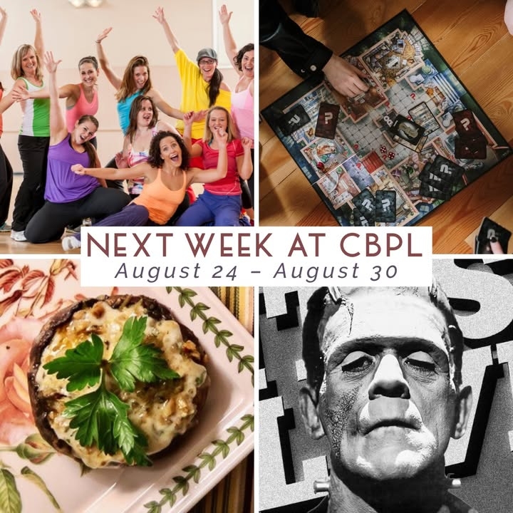 Join us for the following FREE programs during the week of August 24 - August 30! π
πΉ Open Men's Group on Monday, August 25 @ 6:00pm
π Community Zumba on Wednesday, August 27 @ 5:30pm
πβπ« Community Cooking with the Co-Op on Thursday, August 28 @ 5:30pm | September's Dish: Stuffed Portobellos & Summer Salad
π Pickup/Drop-off Eastside on Friday, August 29 @ 9:00am at the Eastside Fire Station (365 D Street, Coos Bay)
π Pickup/Drop-off Empire on Friday, August 29 @ 10:00am at the Empire Fire Station (189 S Wall Street, Coos Bay)
π§ββοΈ Mary Shelley Birthday Celebration on Friday, August 29 @ 2:00pm
π² Game Night on Friday, August 29 @ 6:00pm
πΊπΈ Library Closed for Labor Day Holiday from Saturday, August 30 β Monday, September 1
Visit http://www.coosbaylibrary.org for a full calendar of upcoming events or subscribe to our e-newsletter by visiting www.coosbayor.gov and clicking the yellow 'Subscribe' button at the bottom of the page.