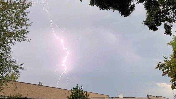 How many lightning strikes hit Oregon and Washington overnight?