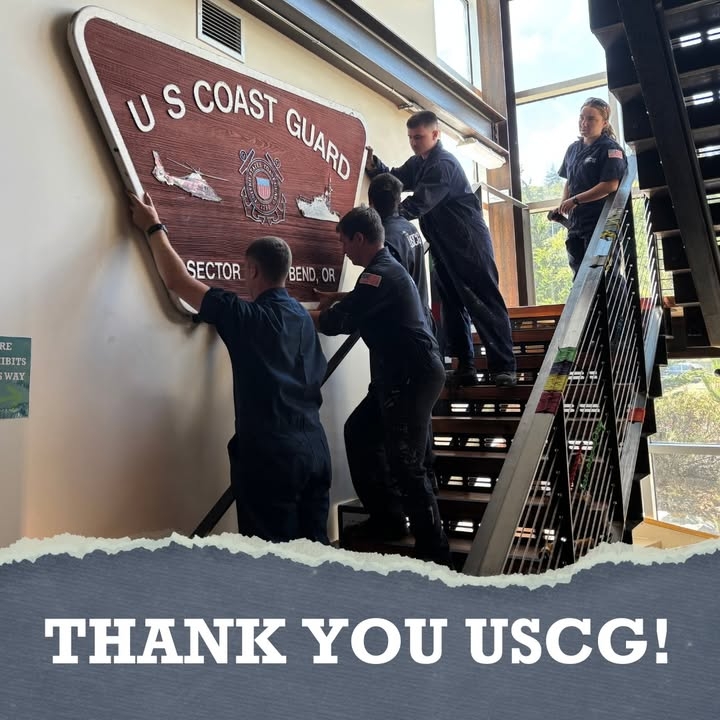 CHM recently welcomed a new addition to our main gallery: the Coast Guard Sector North Bend sign!
Thank you to the Coast Guard Air Station North Bend for installing this incredible piece of local history!
#CoastGuard #USCG #coastguardaviation #CoosHistoryMuseum #CHM #LocalHistory #nowonexhibit