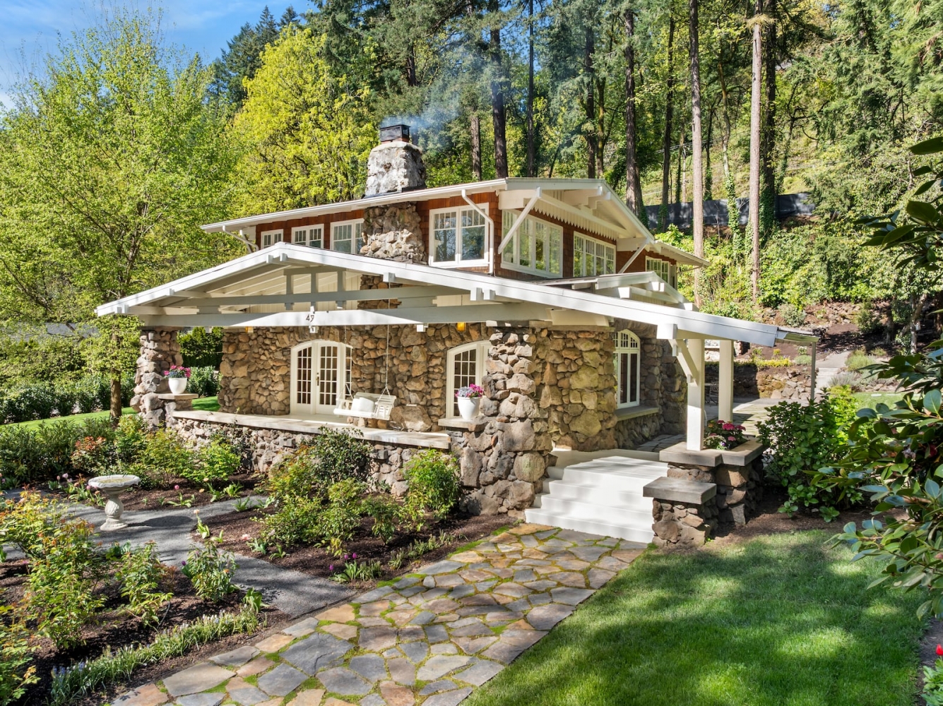 Fairytale Lake Oswego stone house with secret garden is for sale at $1.8M