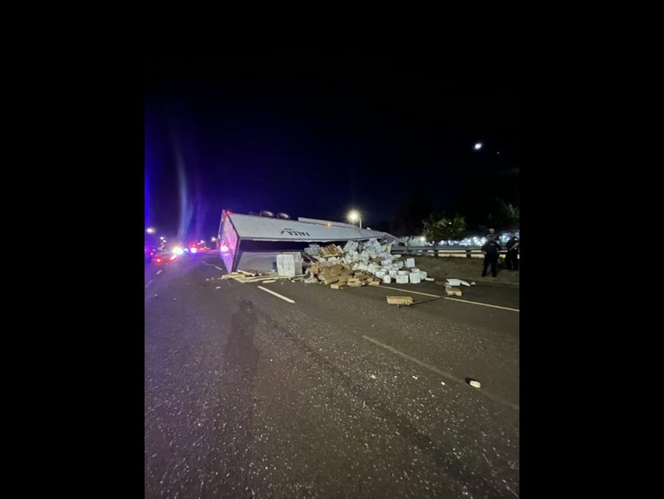 Multiple lanes of Interstate 205 in east Portland closed after suspected drunk driver crashes into semi truck