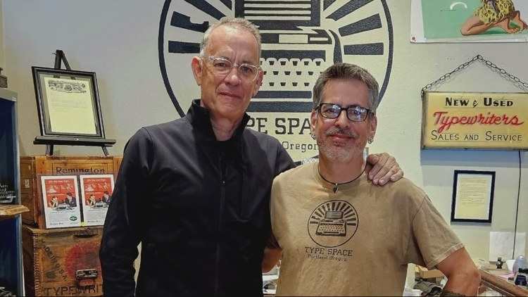 Tom Hanks makes good on promise to Portland typewriter shop