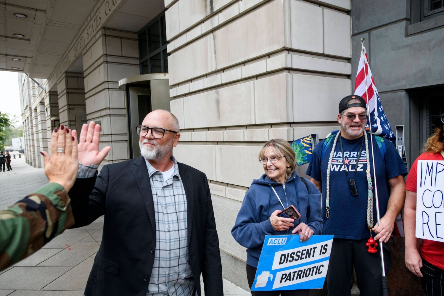 Army vet who burned American flag to challenge Trump’s executive order pleads not guilty