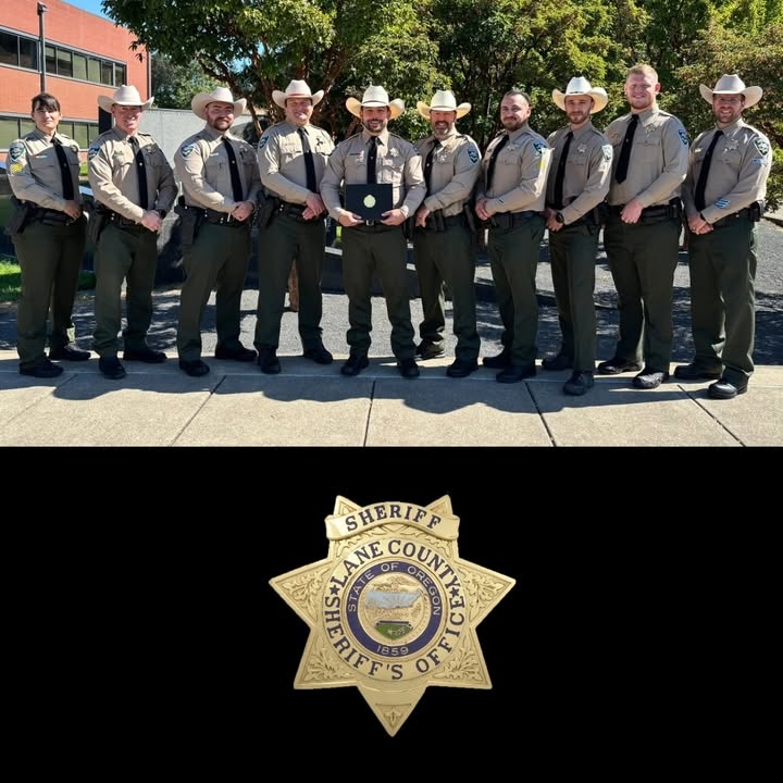 Congratulations to our newest graduate from the Oregon Department of Public Safety Standards & Training (DPSST) Basic Police Academy!
Deputy Stroming graduated from Basic Police Class #452 today after 16 weeks of training. He has served as a deputy for several years at the jail and on transport prior to this additional training. He is also a Tactical Emergency Medic on the Lane County Sheriff's Special Response Team.
From here, Deputy Stroming will continue field training on patrol for several more months.
We look forward to your continued service to our community out on the road and beyond!
#CommittedToJusticeAndIntegrity
#SwornToProtect #HonoredToServe