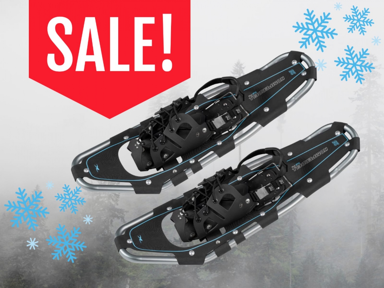 Limited stock: Discontinued mountain snowshoes available at half price