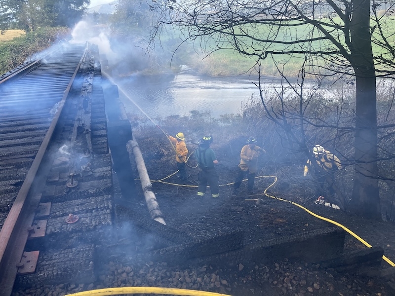 Oregon Coast Scenic Bridge Damaged in Fire