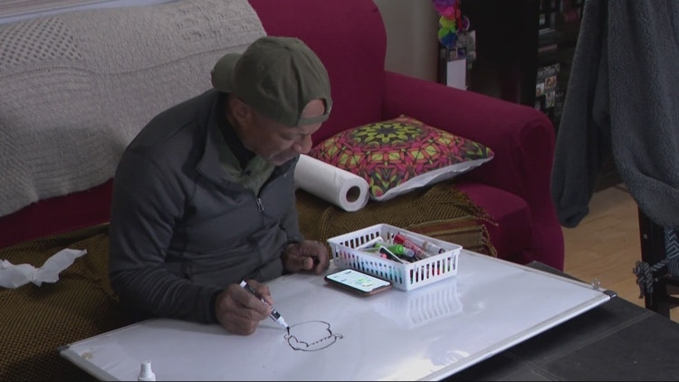 North Portland man helps neighbors celebrate each day, one drawing at a time