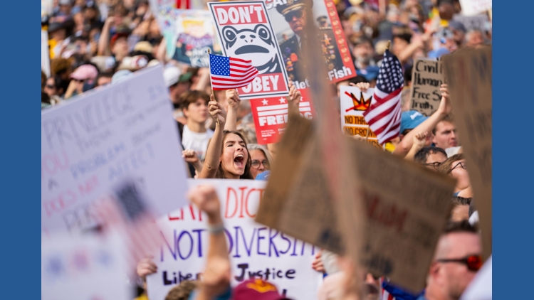 Photos show ‘No Kings’ rallies against Trump across the US and in Europe