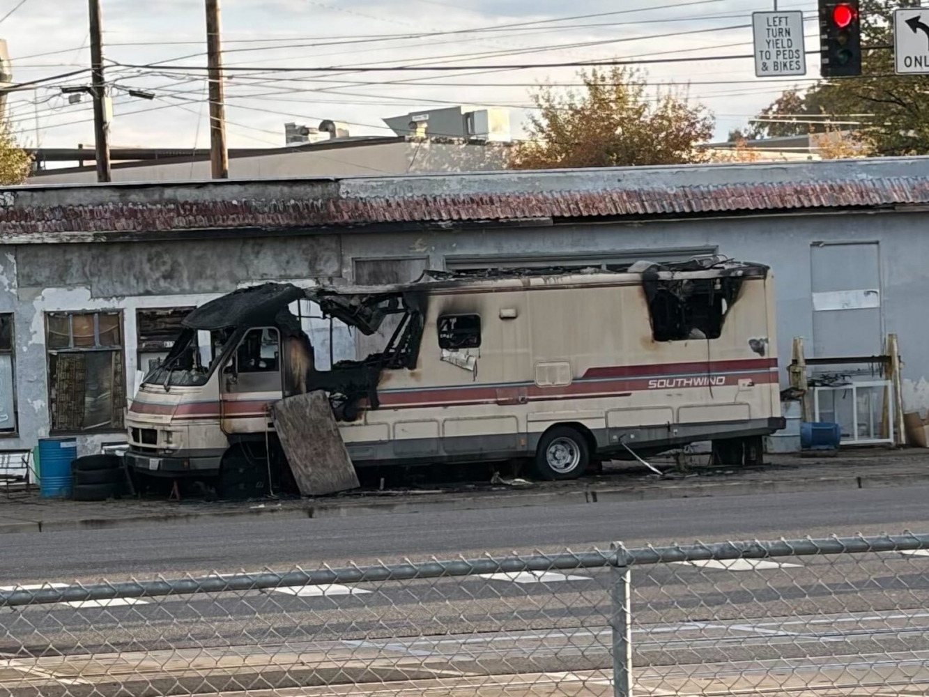 Huge Portland RV fire destroys vehicle, damages business on SE Division