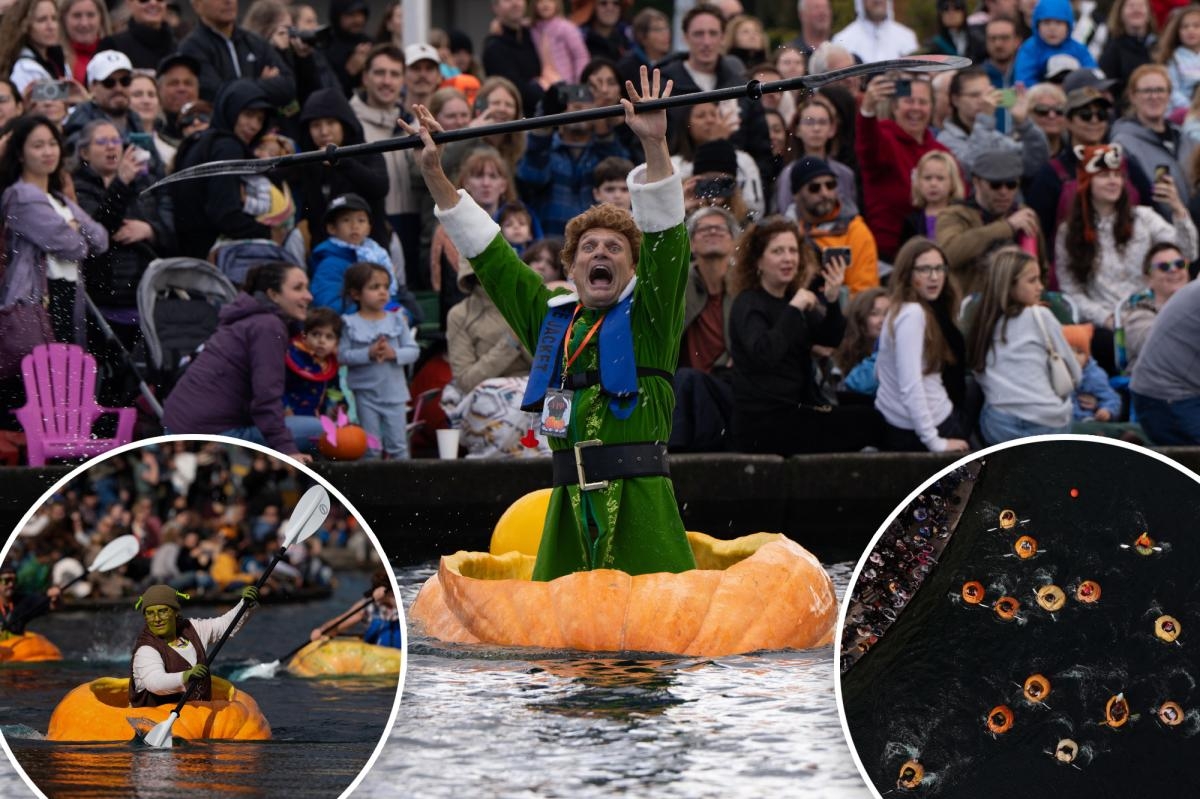 Humongous pumpkin 'boat' race features costumes, captains and a world...