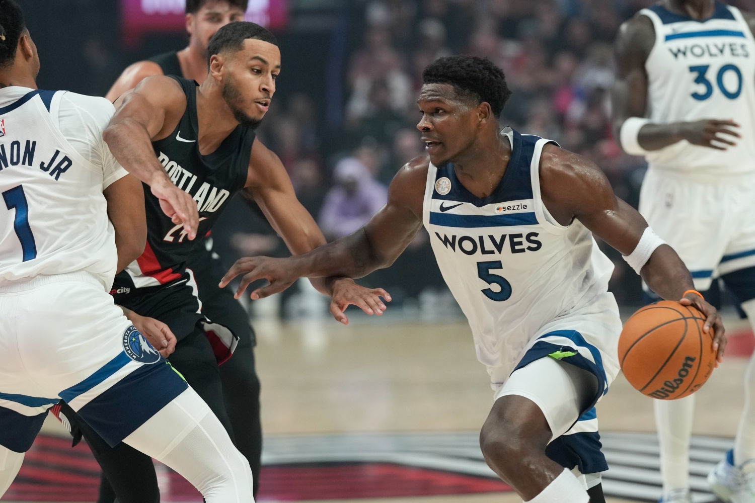 Trail Blazers lose their lead and season opener as Timberwolves rally behind Edwards’ 41 points for 118-114 win
