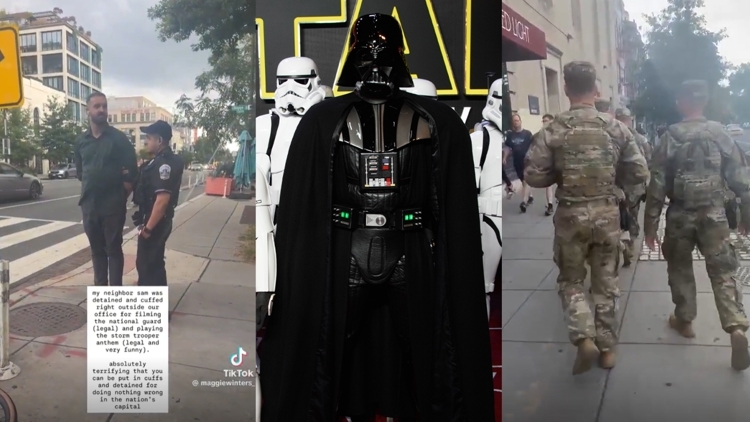 Man detained after playing Star Wars 'Imperial March' as National Guard members walked by, lawsuit states