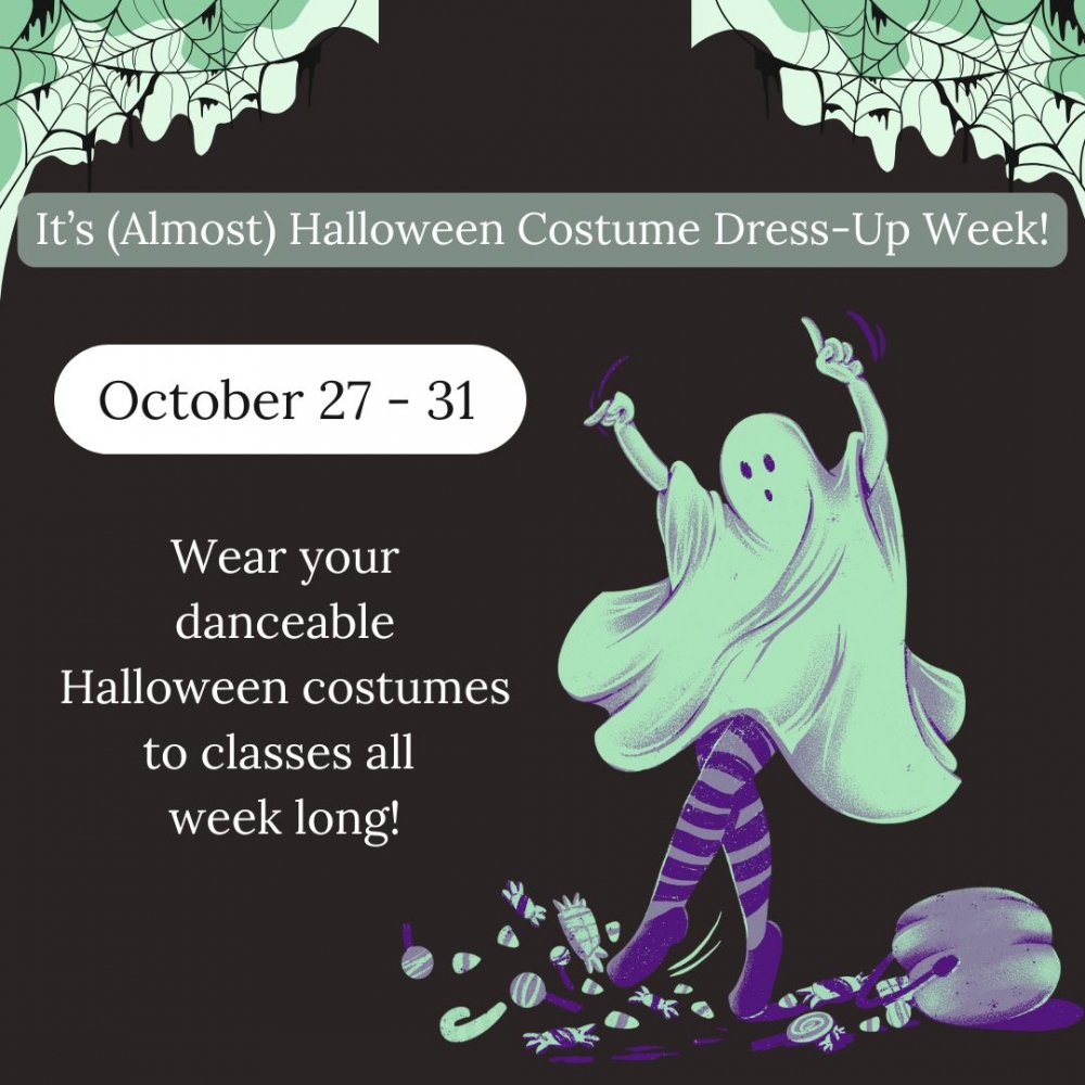 Oregon Coast Dance👻🎃 Something spooky and fun is coming… The week of October 27–31 is our Wear Your Costume to Class W...